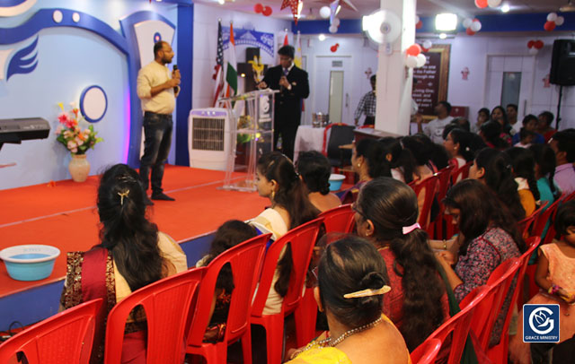 Hundreds massed into the Grace Ministry New Year Prayer 2019 at the Prayer center, Balmatta, Mangalore here on Tuesday, Jan 1st, 2019. 